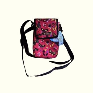Butterfly Meadow style Lily Bloom Crossbody Bag with Adjustable strap